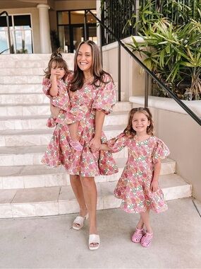 NWT Ivy City Co Leah Dress Pink Floral Cotton Cottagecore Dress Size 10